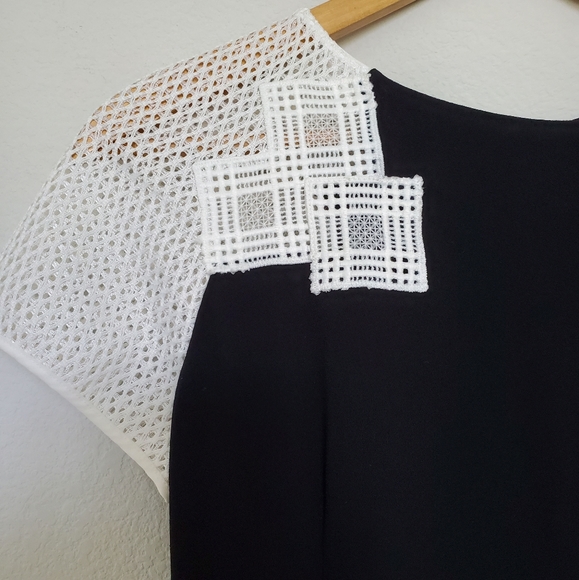 Jonathan Simkhai Mesh Trimmed Crepe Dress Size 4 - Picture 8 of 16